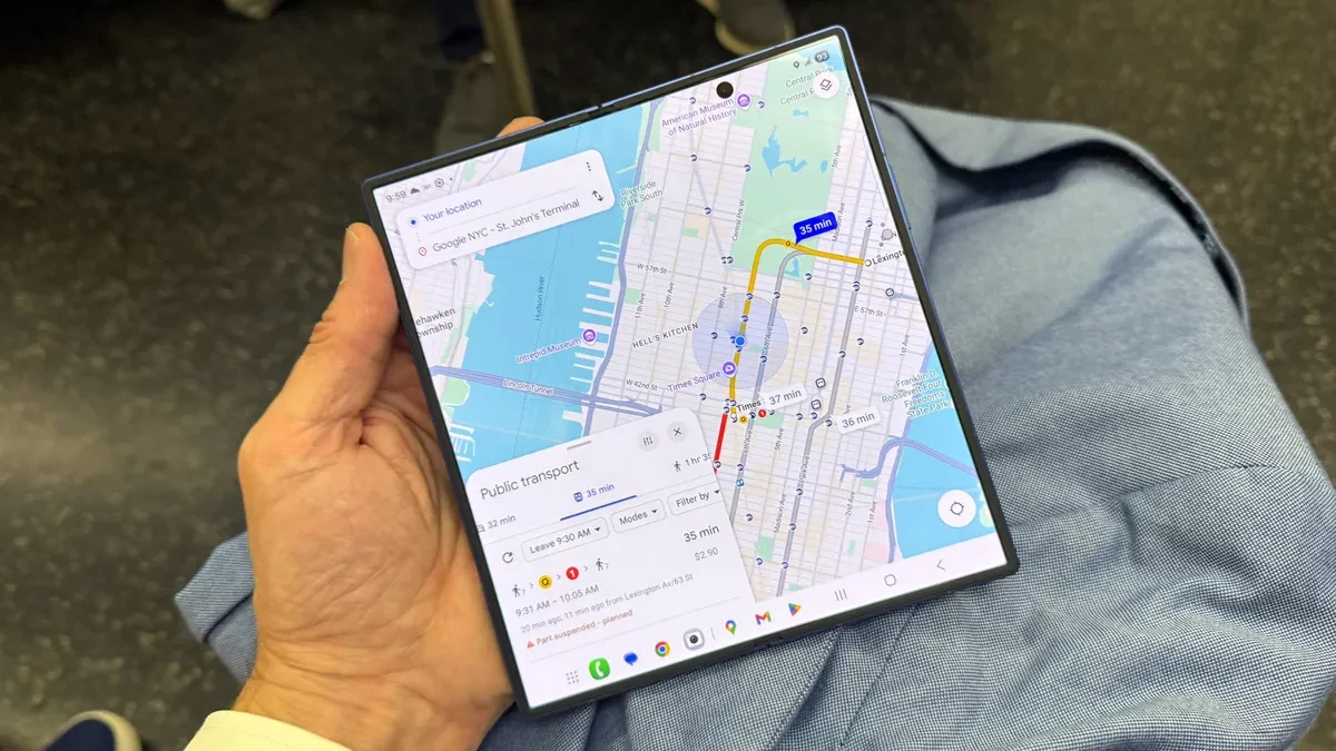 The Samsung Galaxy Z Fold 7 (Image credit: Lance Ulanoff / Future)