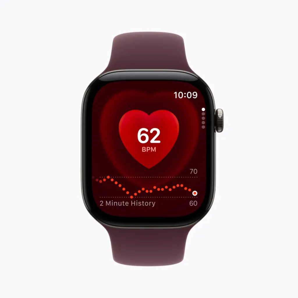 تطبيق نبض القلب على شاشة Apple Watch Series 12