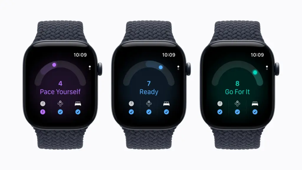 ثلاث شاشات لمؤشر الجاهزية في Apple Watch Series 12