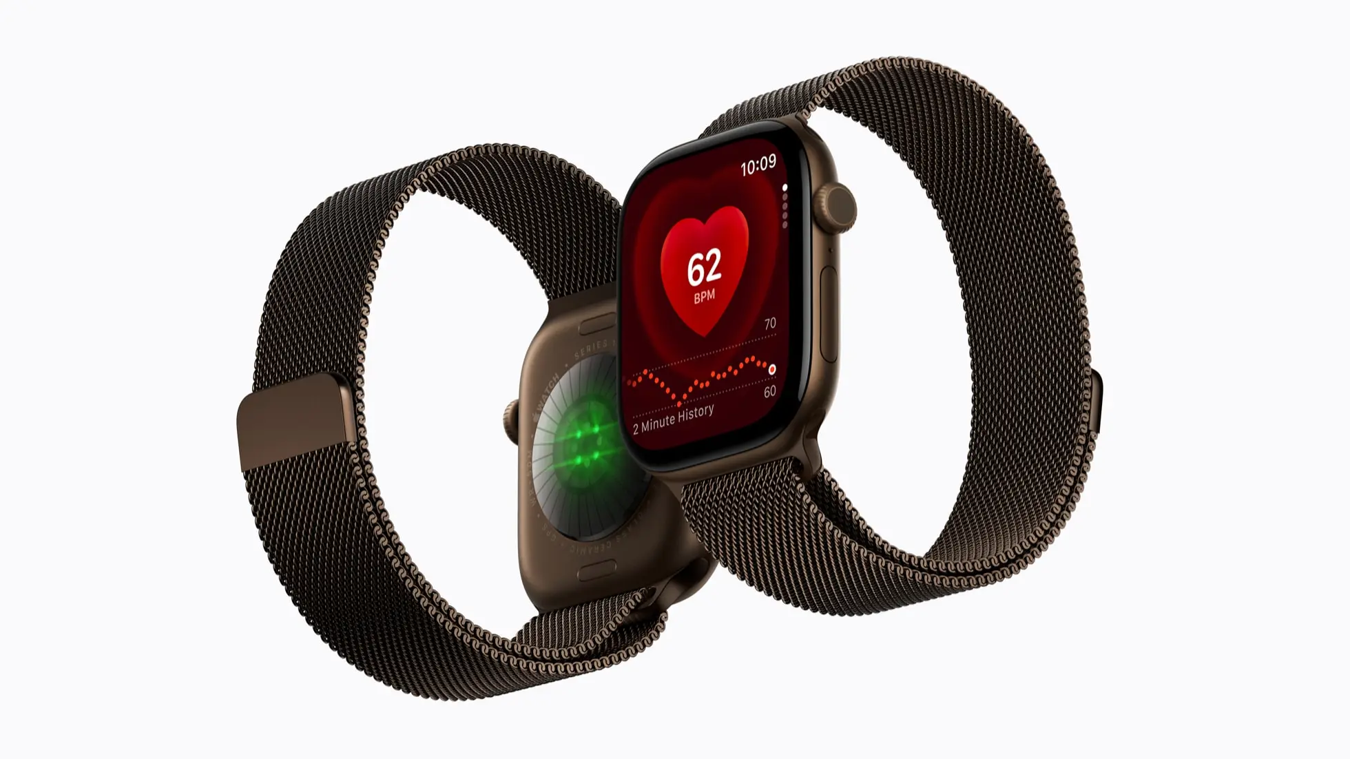 ساعتا Apple Watch Series 12 بسوار ميلانيز مع مستشعر النبض الجديد