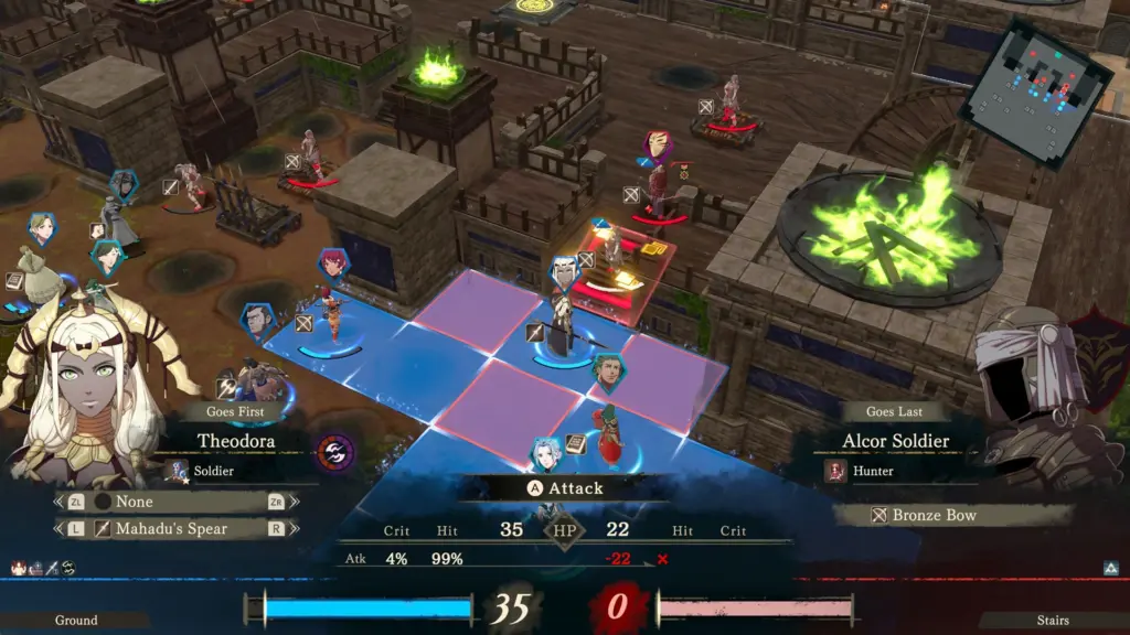 خريطة معركة بالأدوار في Fire Emblem: Fortune's Weave