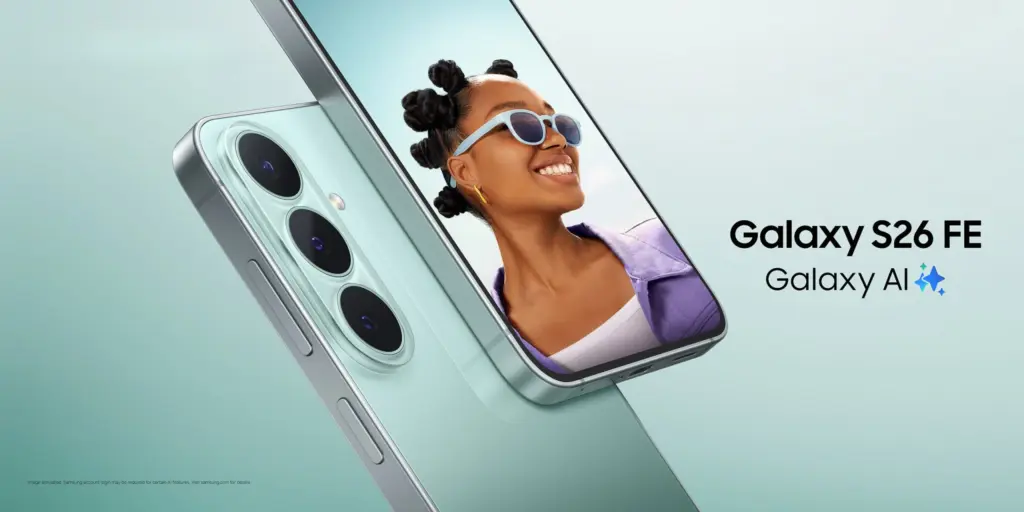 هاتف سامسونج Galaxy S26 FE باللون Pistachio