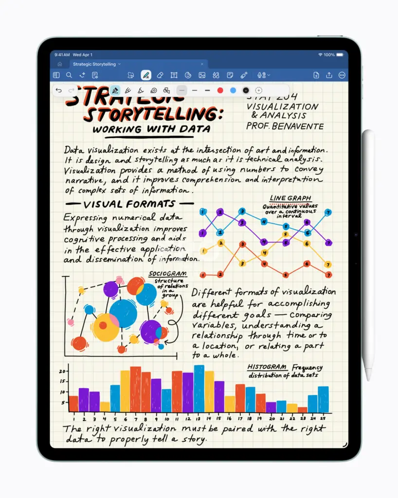 تدوين الملاحظات بتطبيق Goodnotes على iPad Air M4