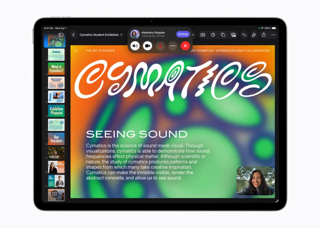 نظام النوافذ الجديد في iPadOS 26 على iPad Air M4