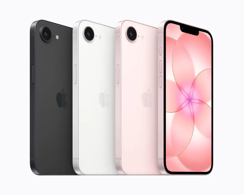 ألوان iPhone 17e الأسود والأبيض والوردي