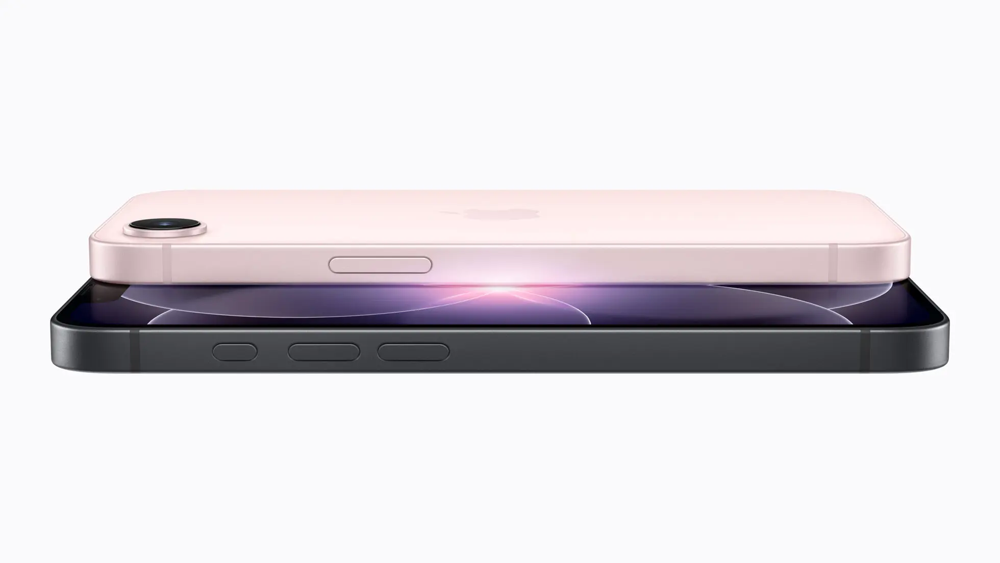 هاتف iPhone 17e باللونين الوردي الفاتح والأسود