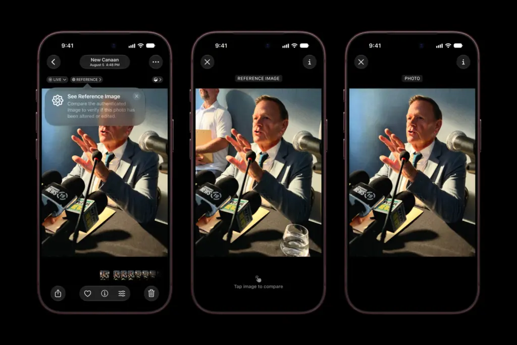 ميزة Apple Reference Image في تطبيق الصور على iPhone 18 Pro