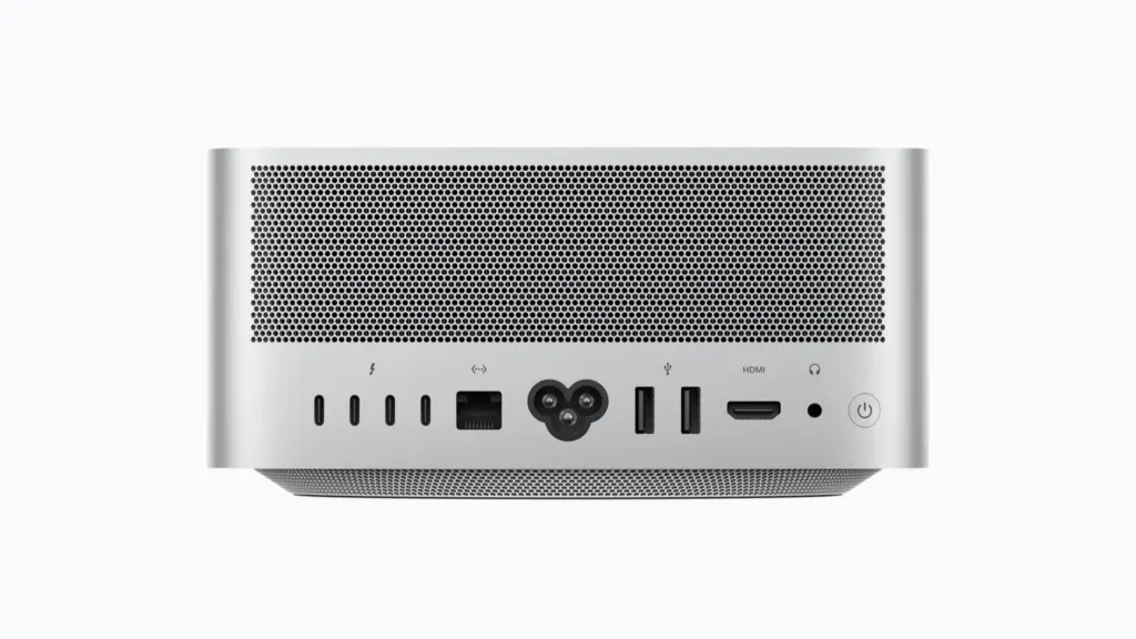 المنافذ الخلفية لجهاز Mac Studio M5 Ultra ومنها Thunderbolt 5
