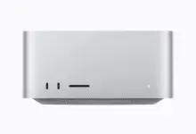 جهاز Mac Studio الجديد بشريحتي M5 Max وM5 Ultra من الأمام