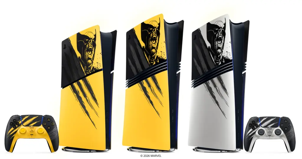 جهاز PS5 ويد DualSense بإصدار Marvel's Wolverine المحدود