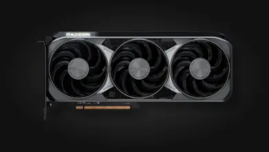 بطاقة الرسوميات AMD Radeon RX 9070 XT بثلاث مراوح