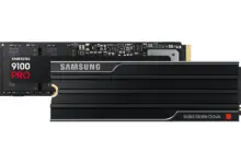 وحدة التخزين Samsung 9100 PRO بنسختيها العادية وذات المشتت الحراري
