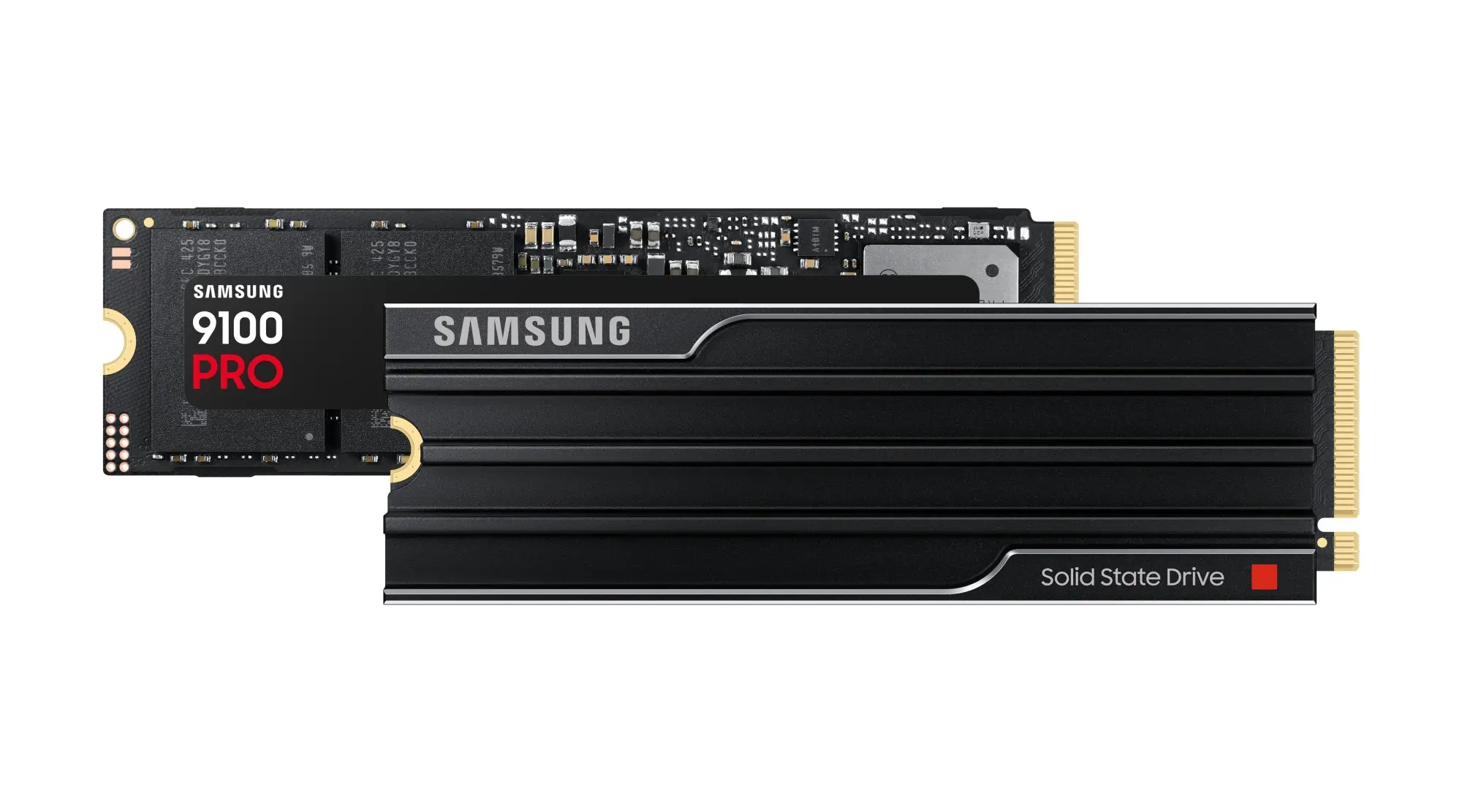 وحدة التخزين Samsung 9100 PRO بنسختيها العادية وذات المشتت الحراري