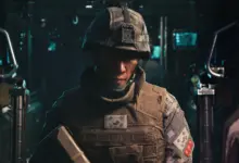جندي كوري جنوبي بخوذة وسترة واقية في لعبة Call of Duty: Modern Warfare 4