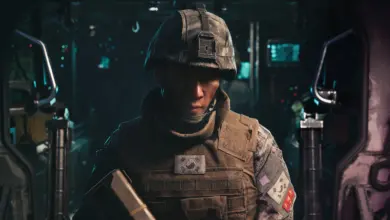 جندي كوري جنوبي بخوذة وسترة واقية في لعبة Call of Duty: Modern Warfare 4