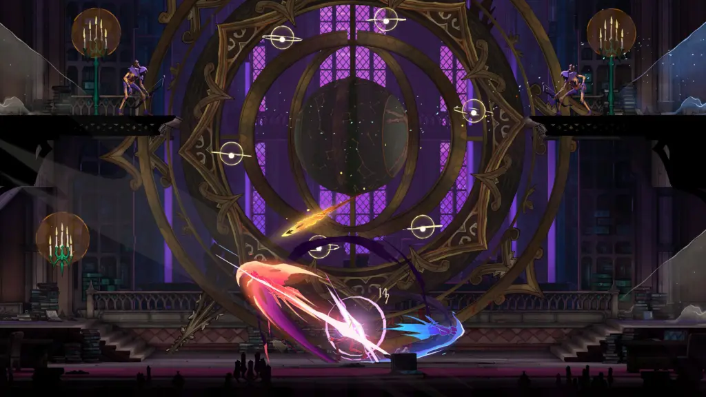 معركة زعيم في قاعة بنوافذ ملونة في Castlevania: Belmont's Curse