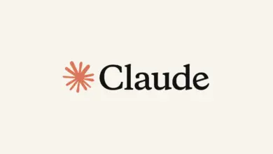 شعار Claude على خلفية بيضاء مائلة إلى الكريمي بمناسبة برنامج Claude for Startups