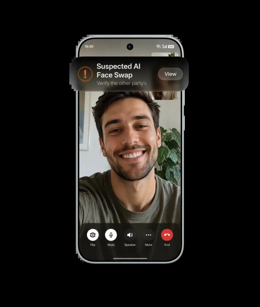 تنبيه ColorOS 17 من احتمال تبديل الوجه بالذكاء الاصطناعي أثناء مكالمة فيديو