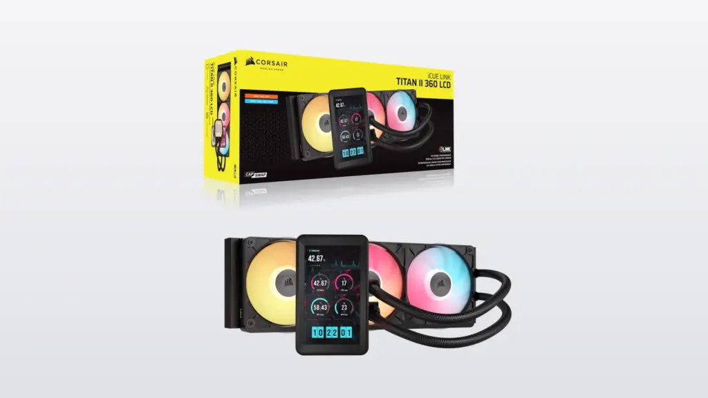 علبة مبرّد Corsair TITAN II 360 RX LCD ومنتجه