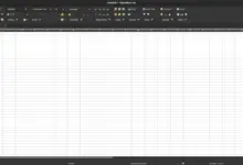 جدول بيانات فارغ مفتوح في LibreOffice Calc