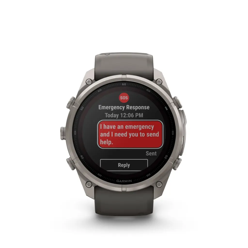 ساعة Garmin Fenix 9 Pro Solar تعرض شاشة نداء الطوارئ عبر الأقمار الصناعية