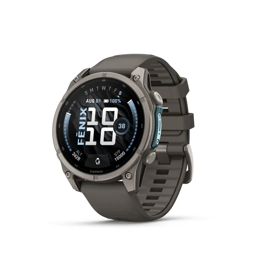 ساعة Garmin Fenix 9 بحجم 47 ملم وعلبة تيتانيوم ومظهر رمادي