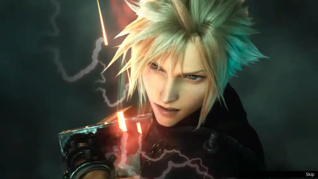 كلود في مشهد استدعاء ثلاثي الأبعاد داخل Final Fantasy Resonance