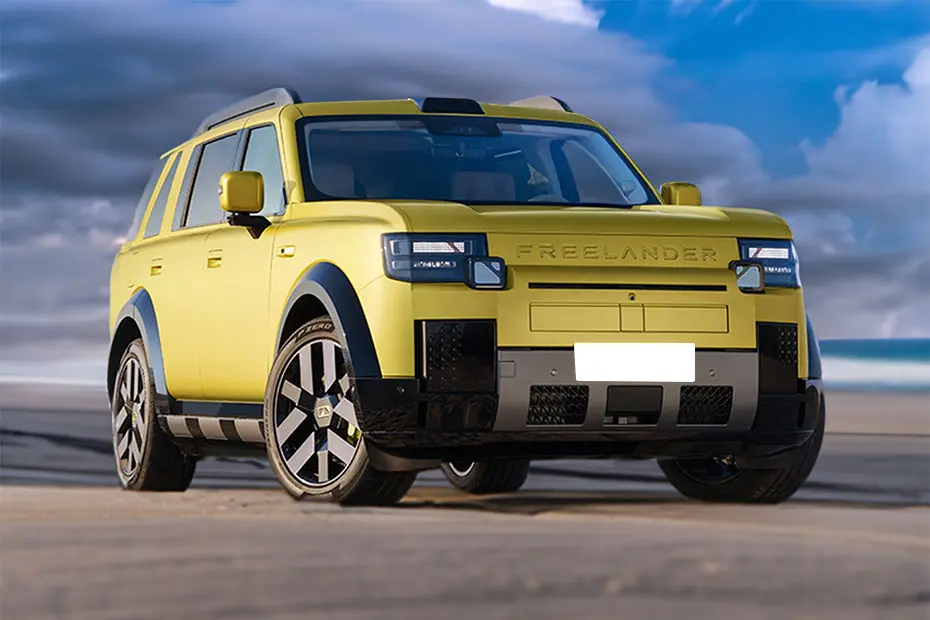 سيارة Freelander 8 من الأمام بلونها الأصفر