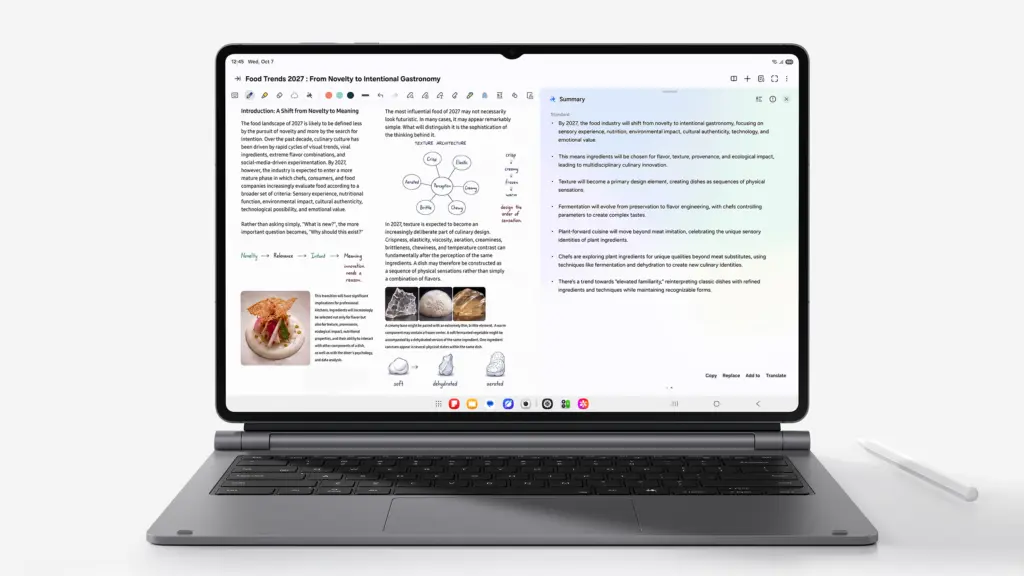 Galaxy Tab S12 Ultra مع لوحة المفاتيح Pro Keyboard وواجهة DeX