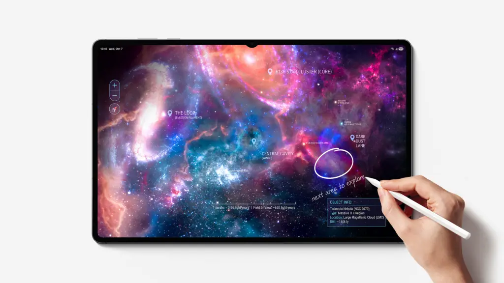 الكتابة بقلم S Pen على شاشة Galaxy Tab S12 Ultra