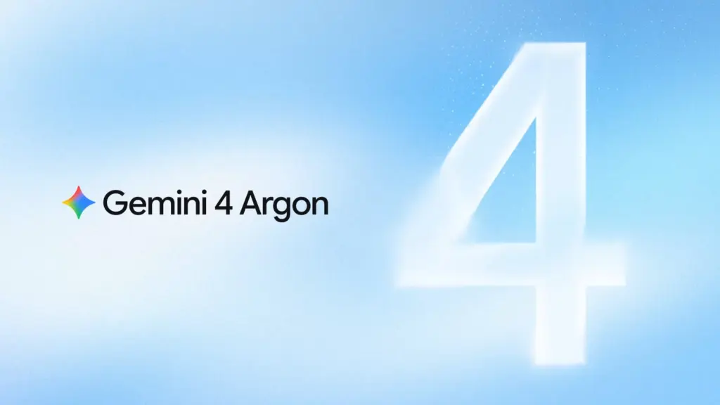 الصورة الرسمية لـ Gemini 4 Argon مع الرقم 4 وشعار Gemini