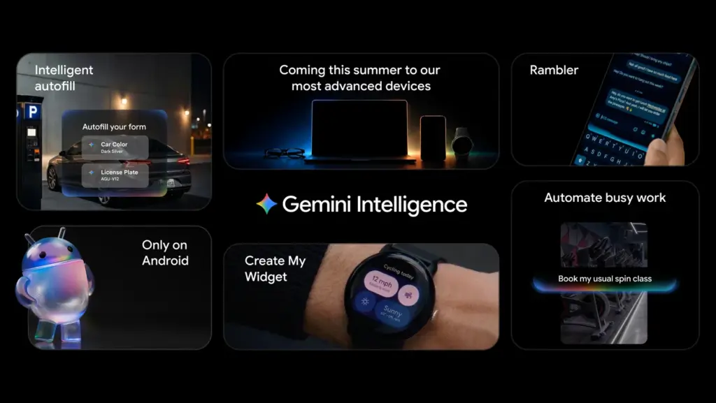 ميزات Gemini Intelligence على أندرويد