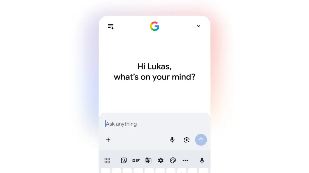 واجهة محادثة Personal Intelligence في وضع AI Mode من عرض Google التوضيحي