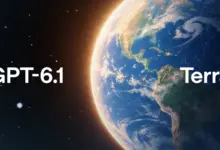غلاف إعلان GPT-6.1 Terra من OpenAI: كوكب الأرض وعنوان النموذج