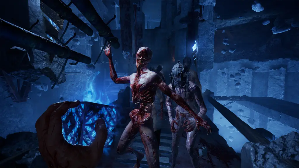 كائنات مشوهة داخل المتاهة في لعبة Hellraiser Revival