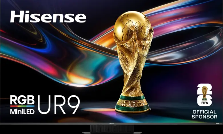 تلفزيون Hisense UR9 RGB MiniLED من الأمام