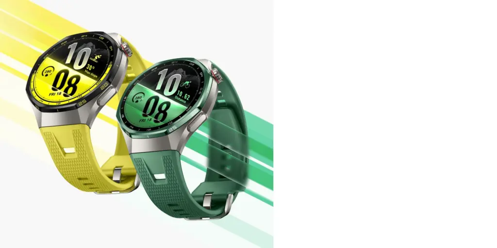 ساعة Huawei Watch GT 7 Pro بشريطين أخضر وأصفر