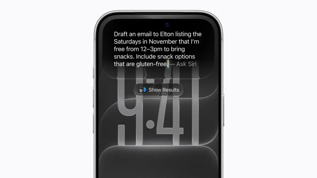 كتابة رسالة بمساعدة Siri على شاشة قفل آيفون في iOS 27