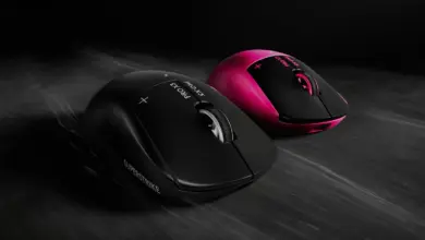 فأرة الألعاب Logitech PRO X3 SUPERSTRIKE باللونين الأسود والوردي