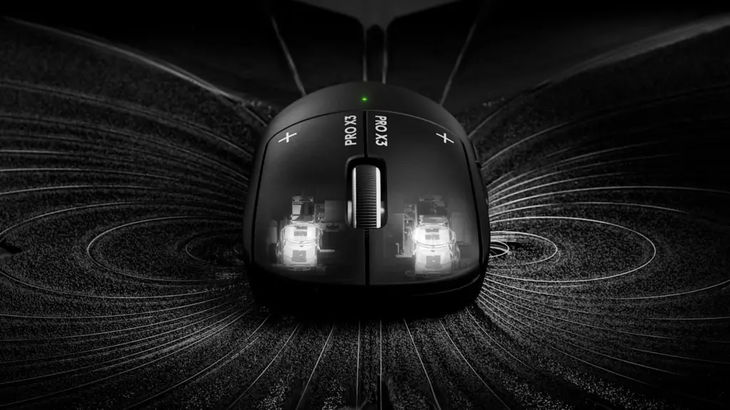 أزرار نظام HITS اللمسي في فأرة Logitech PRO X3 SUPERSTRIKE