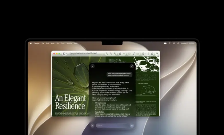 macOS 27 Golden Gate على شاشة ماك بوك