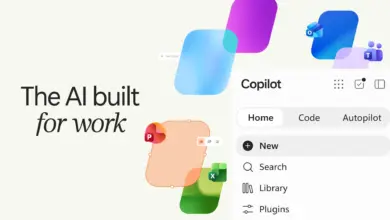 واجهة Copilot الجديدة مع أيقونات Office