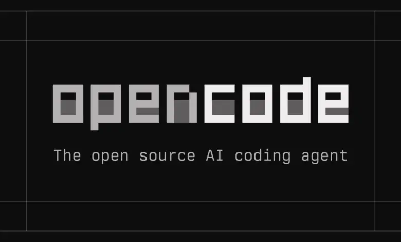 شعار OpenCode وكيل البرمجة مفتوح المصدر