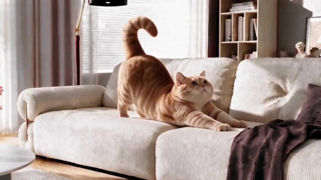 قطة متحركة على شاشة هاتف vivo ضمن ثيم Pet Pals