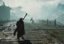 المحارب Soul يسير على جسر خشبي في لعبة Phantom Blade Zero