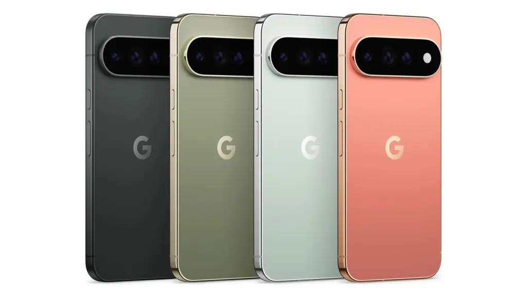 ألوان Pixel 11 Pro الأربعة من الخلف