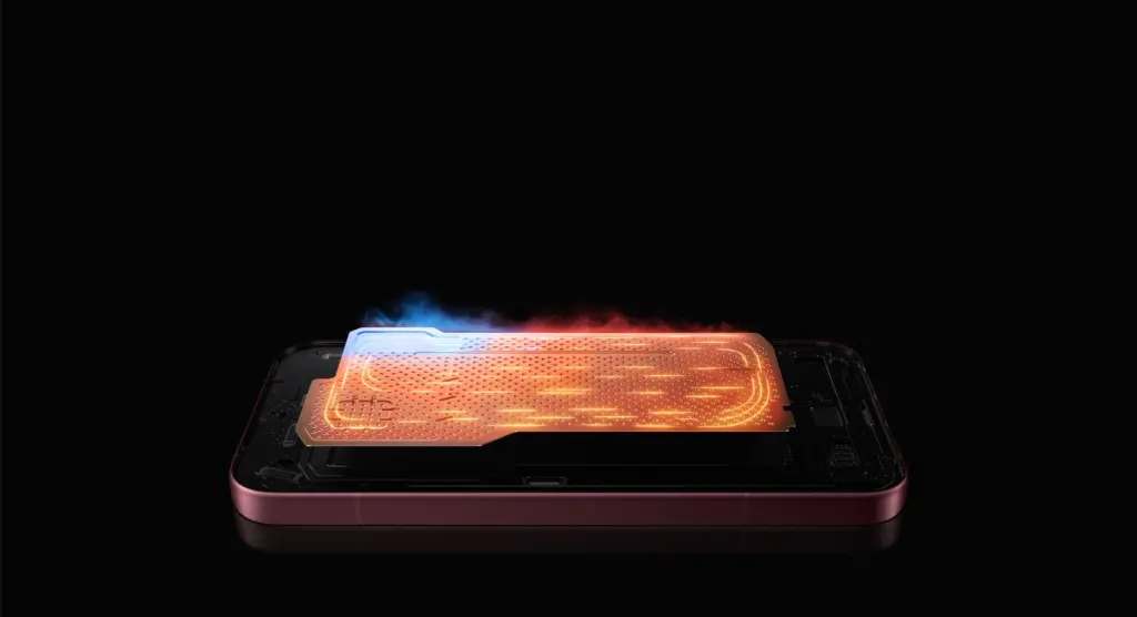 رسم يوضح غرفة التبريد داخل POCO F9 Ultra