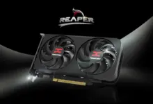 بطاقة PowerColor Reaper Radeon RX 9050 بمروحتين