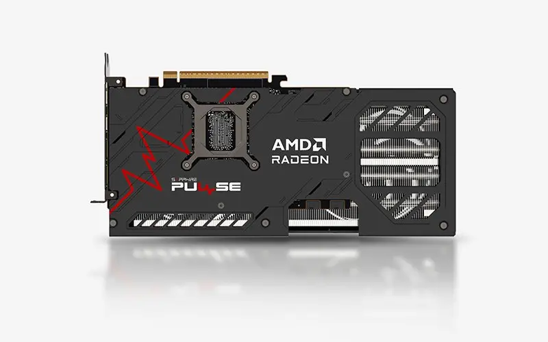 اللوح الخلفي المعدني لبطاقة Radeon RX 9070 GRE