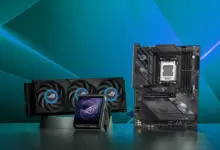 لوحة ROG Strix B850-F Gaming WiFi7 Neo مع كرت شاشة ROG
